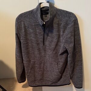 Banana Republic Men's Charcoal Zip-Up Sweater